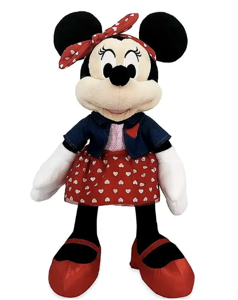 Disney 2021 Valentine's Day Minnie Mouse Exclusive 16-Inch Plush [Denim Jacket, Red Skirt with Hearts]