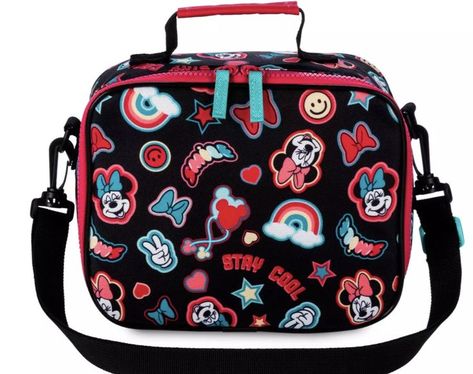 Disney Store Minnie Mouse Icons Black Lunch Box/School Tote